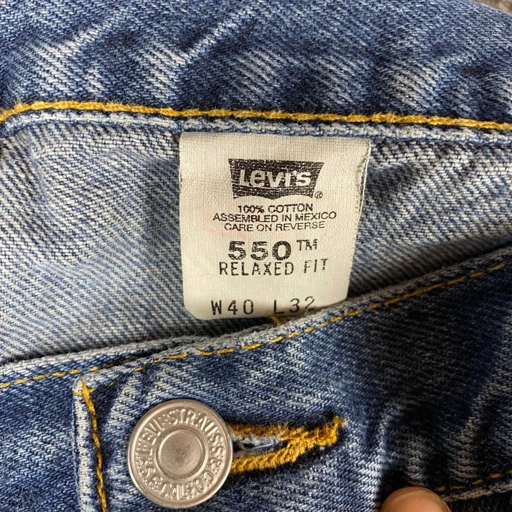 Vintage Levis 550 Relaxed Fit Jeans Mens 40x32 Blue Denim Tapered Leg 90s‎ y2k